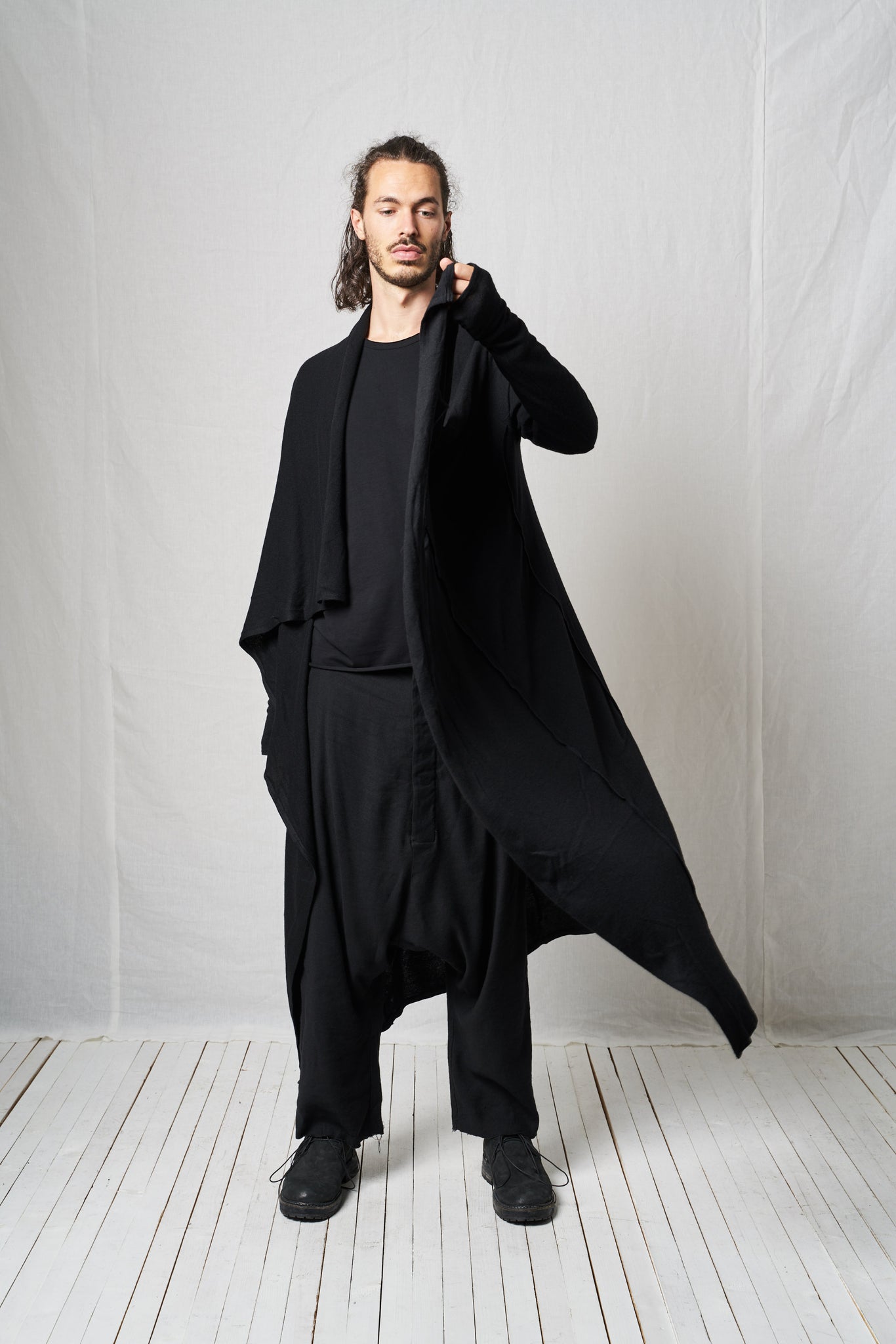 Long Cardigan_Viscose Wool Knit