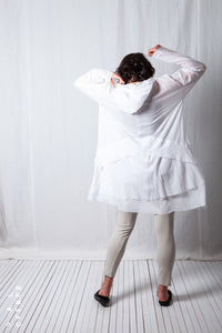 Longsleeved Hoodie Tunic_Sheer Cotton Voile