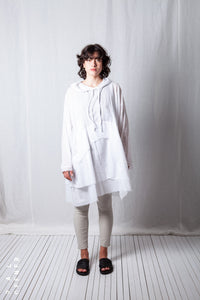 Longsleeved Hoodie Tunic_Sheer Cotton Voile