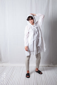 Longsleeved Hoodie Tunic_Sheer Cotton Voile