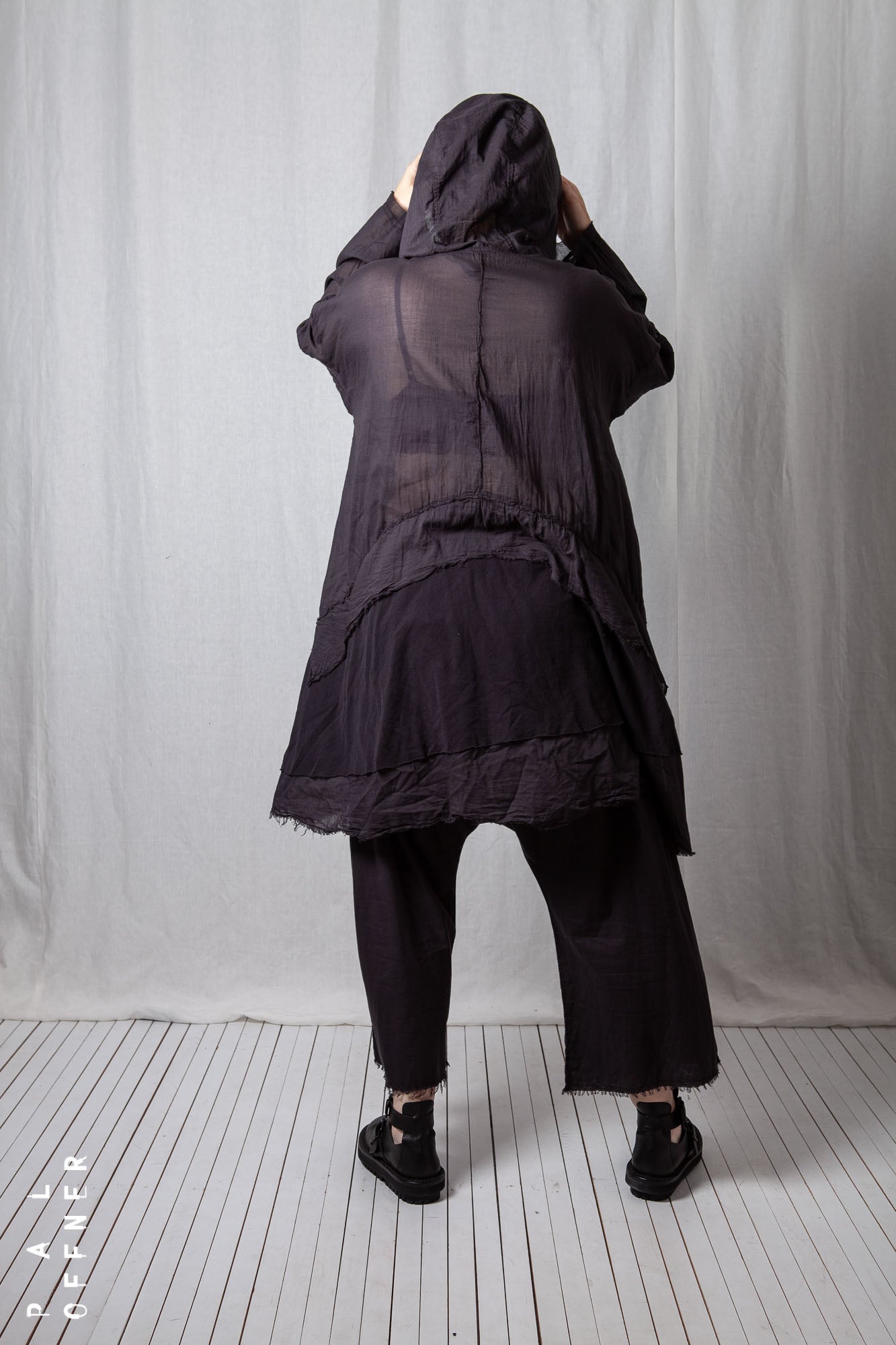 Longsleeved Hoodie Tunic_Sheer Cotton Voile