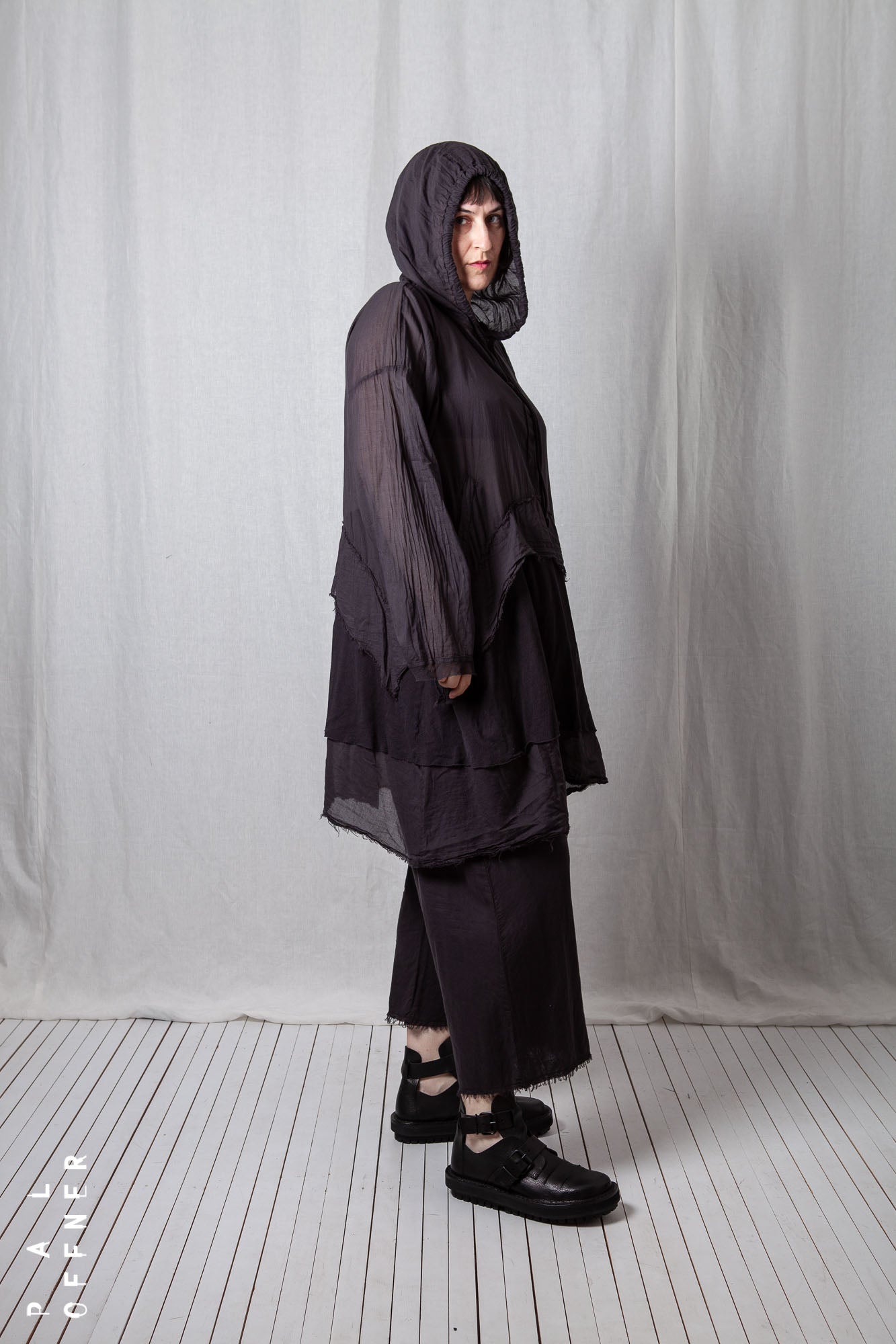 Longsleeved Hoodie Tunic_Sheer Cotton Voile