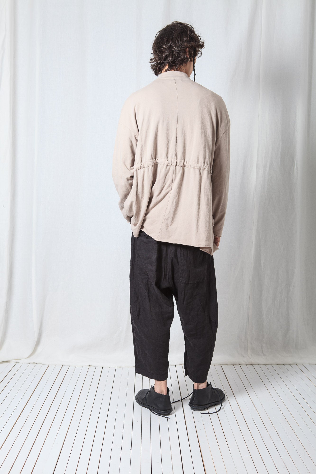 Loose Asymmetric Coat_Cotton Sweat