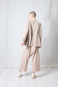 Loose Asymmetric Coat_Cotton Sweat