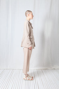 Loose Asymmetric Coat_Cotton Sweat