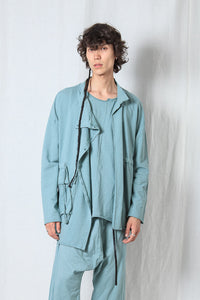 Loose Asymmetric Coat_Cotton Sweat