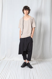 Loose Asymmetric T-Shirt_Cotton Jersey