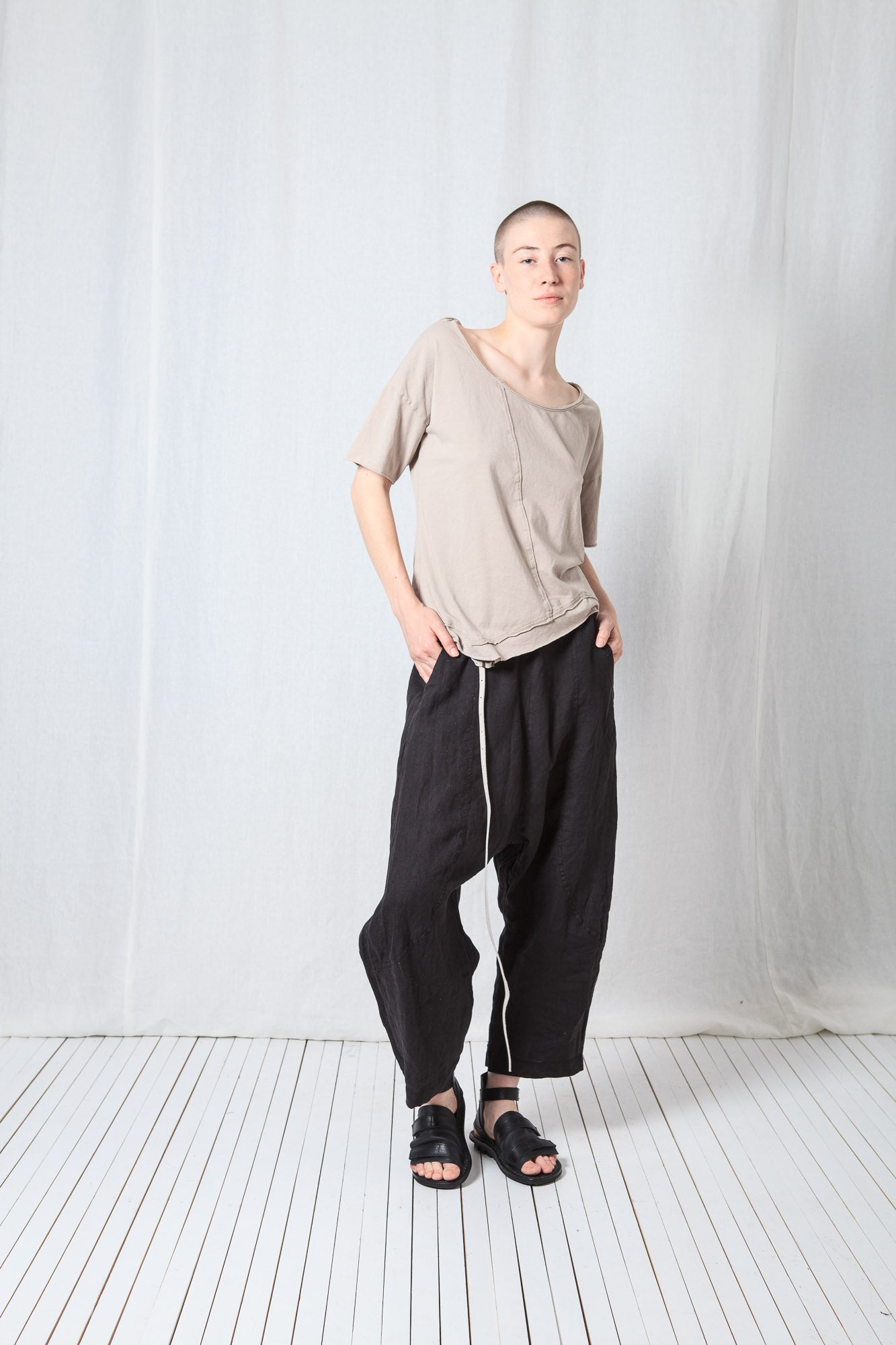 Loose Asymmetric T-Shirt_Cotton Jersey