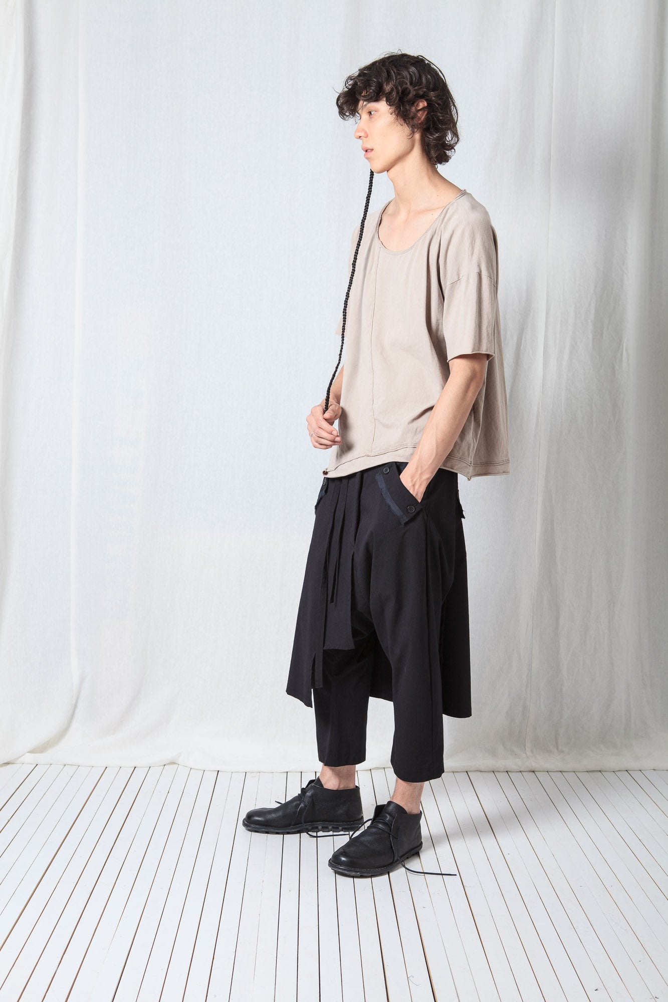 Loose Asymmetric T-Shirt_Cotton Jersey