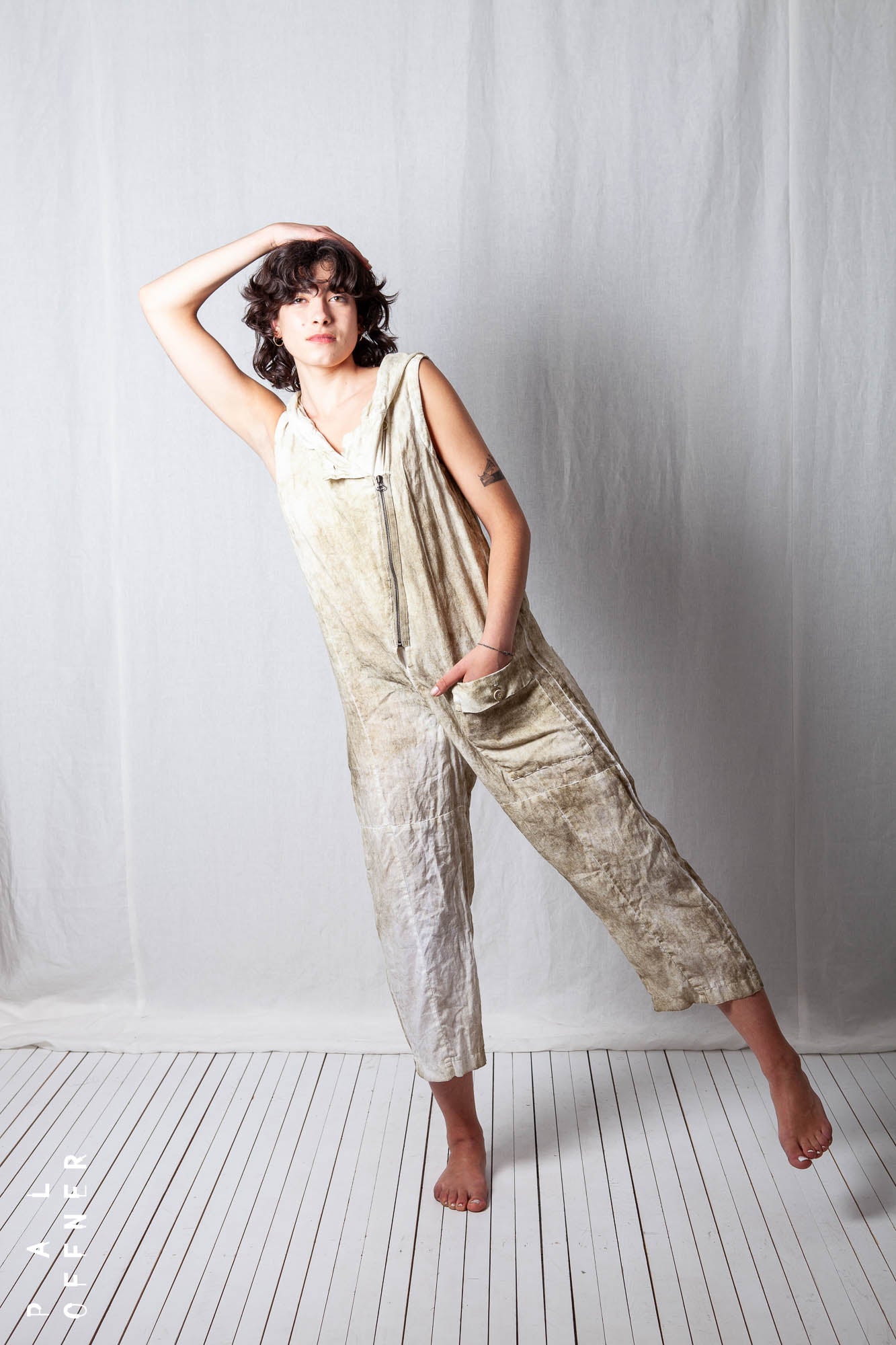 Loose Hooded Overall_Linen