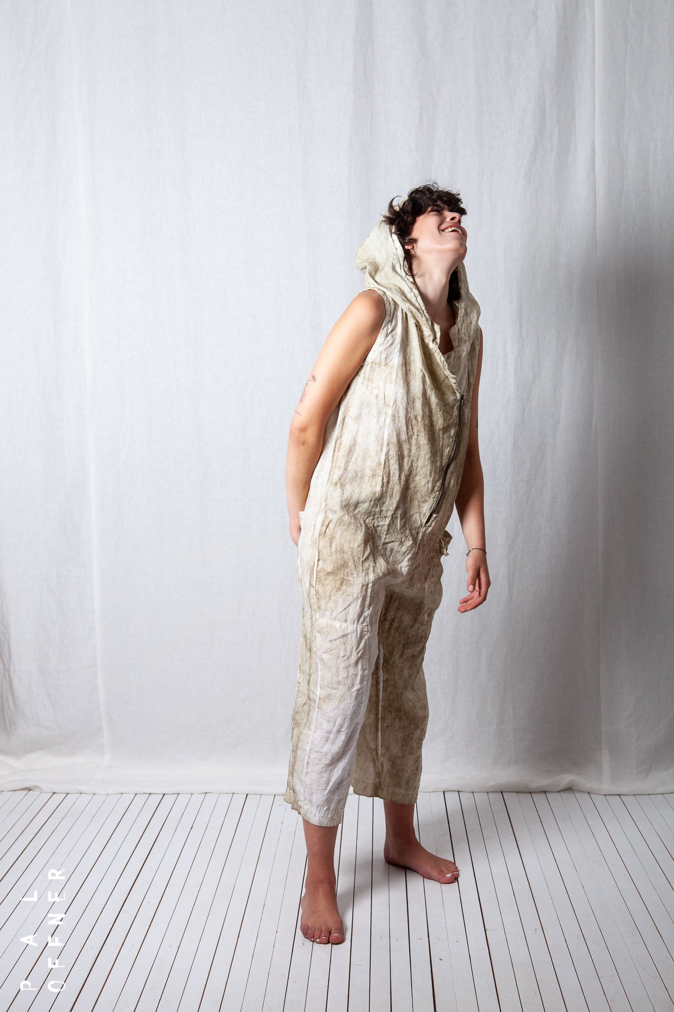 Loose Hooded Overall_Linen