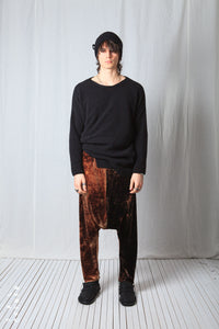 Loose Pull-On Trousers_Fluid Velvet