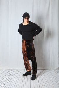 Loose Pull-On Trousers_Fluid Velvet