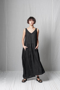 Loose Ruffle Dress_Linen