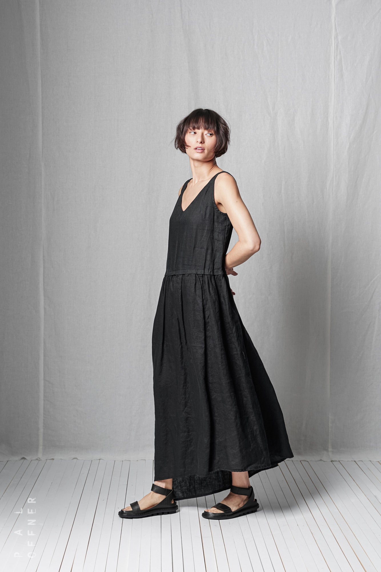 Loose Ruffle Dress_Linen