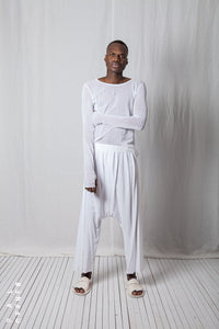 Low Crotch Pull-On Trousers_Light Viscose