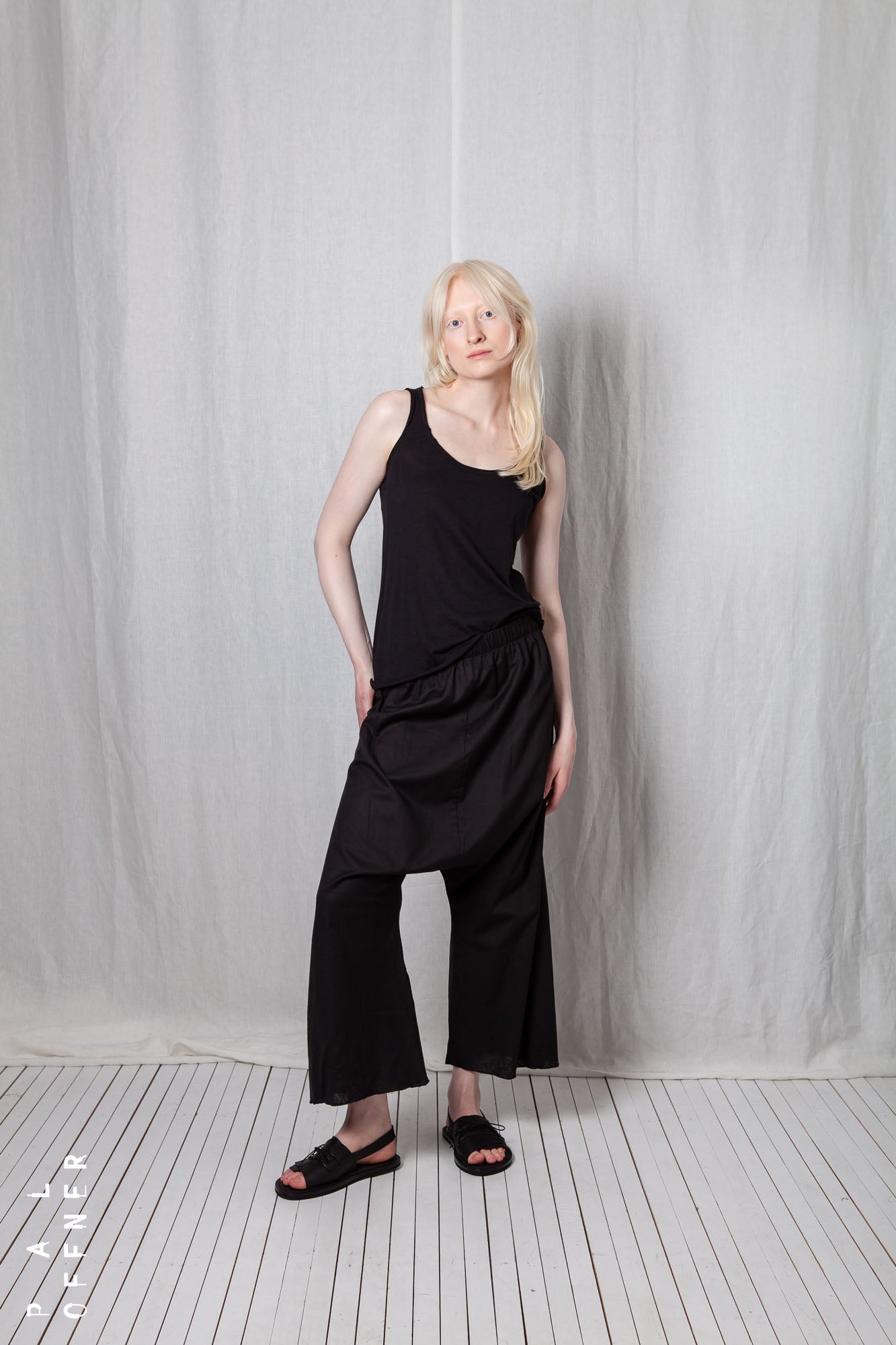 Low Crotch Pull-On Trousers_Sheer Cotton Voile