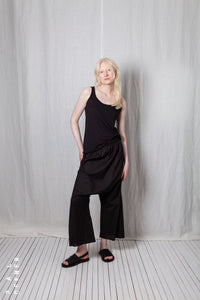 Low Crotch Pull-On Trousers_Sheer Cotton Voile