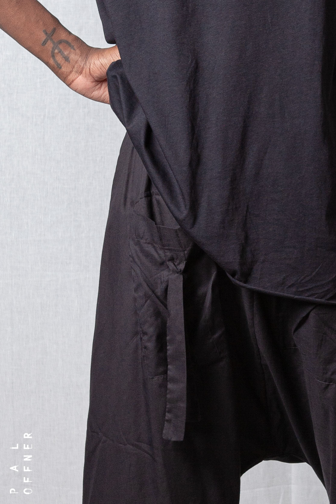 Low Crotch Pull-On Trousers_Sheer Cotton Voile