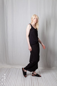 Low Crotch Pull-On Trousers_Sheer Cotton Voile