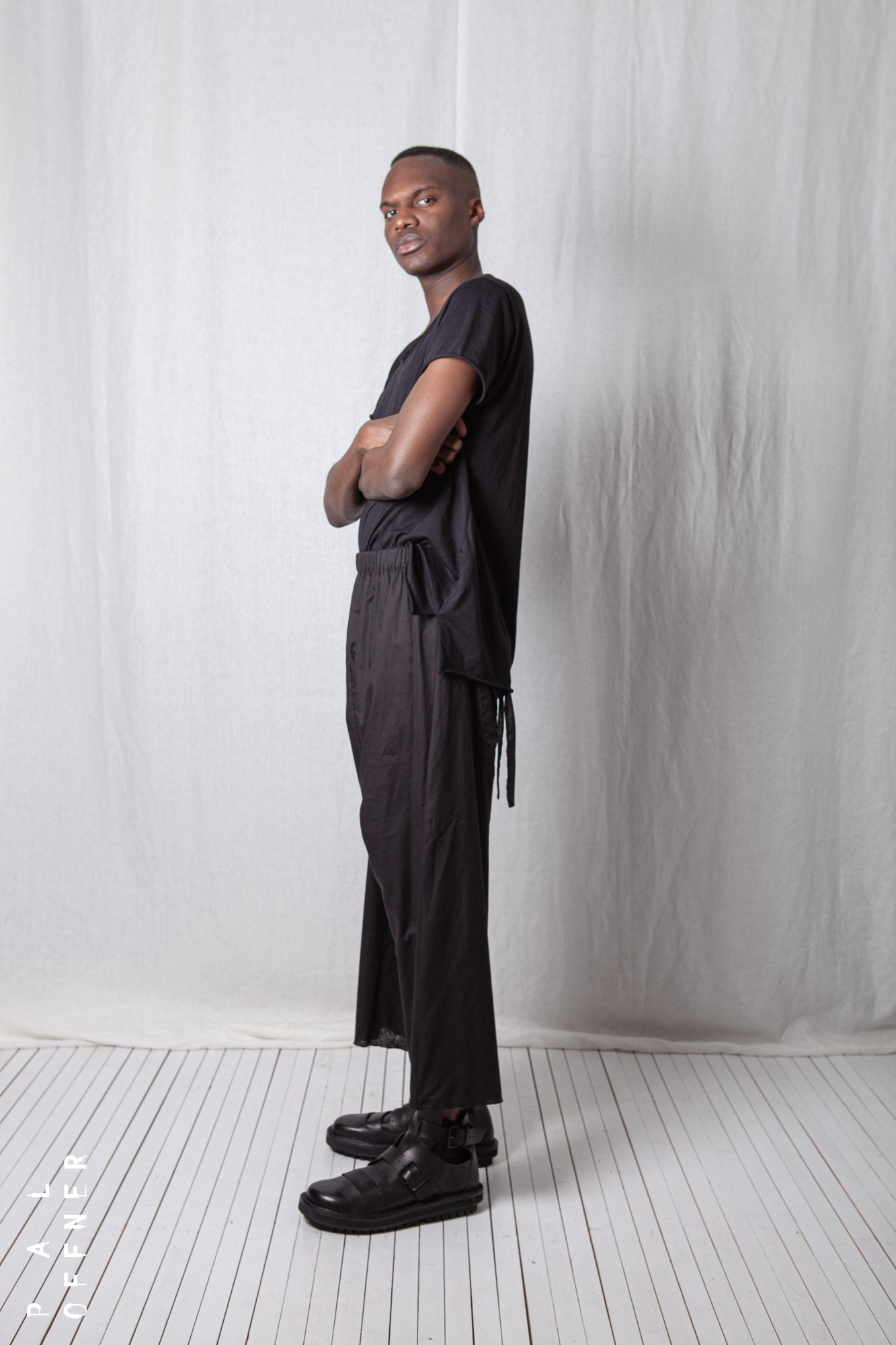 Low Crotch Pull-On Trousers_Sheer Cotton Voile