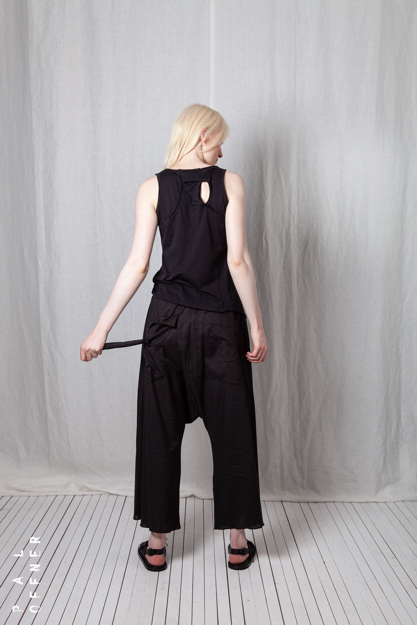 Low Crotch Pull-On Trousers_Sheer Cotton Voile