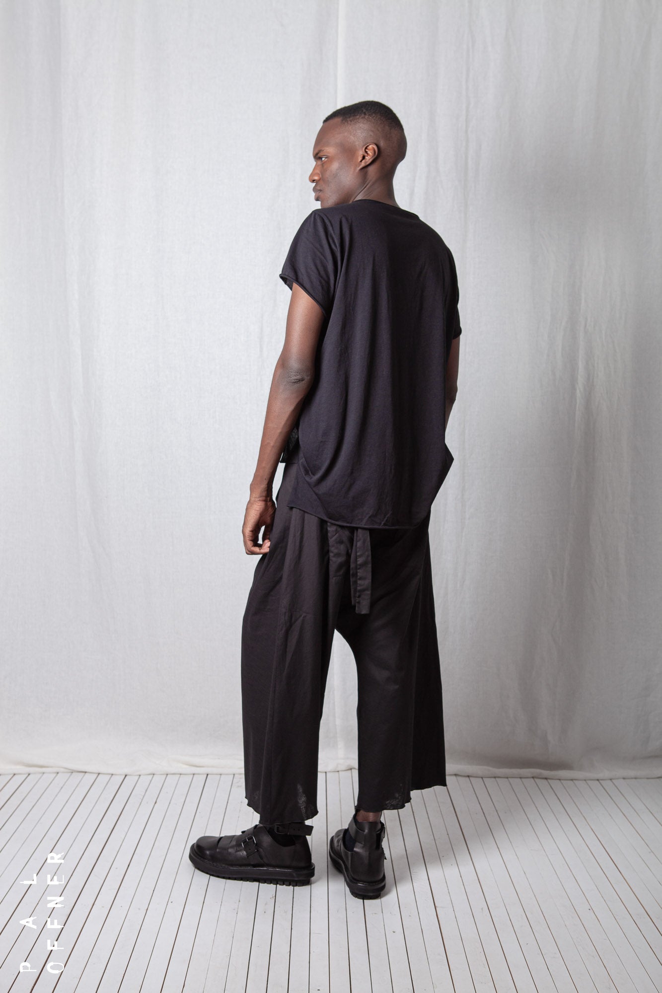 Low Crotch Pull-On Trousers_Sheer Cotton Voile