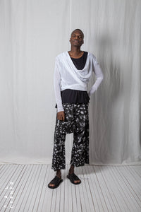 Low Crotch Pull-On Trousers_Sheer Cotton Voile