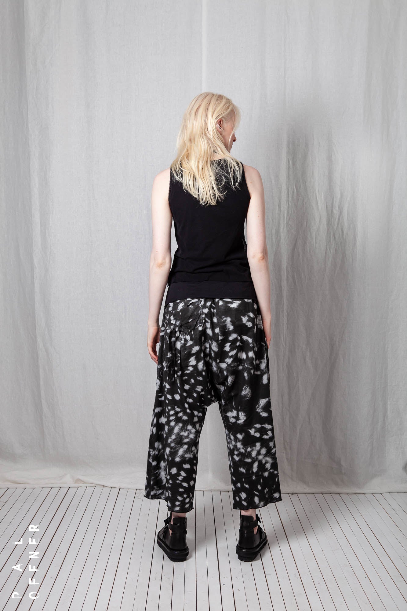 Low Crotch Pull-On Trousers_Sheer Cotton Voile