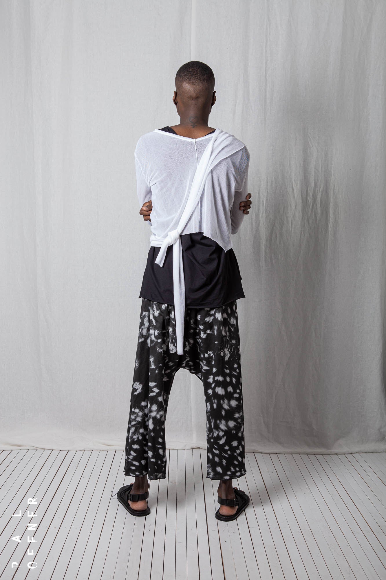 Low Crotch Pull-On Trousers_Sheer Cotton Voile