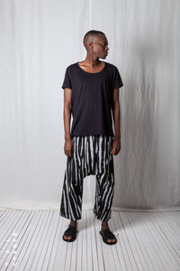 Low Crotch Pull-On Trousers_Sheer Cotton Voile