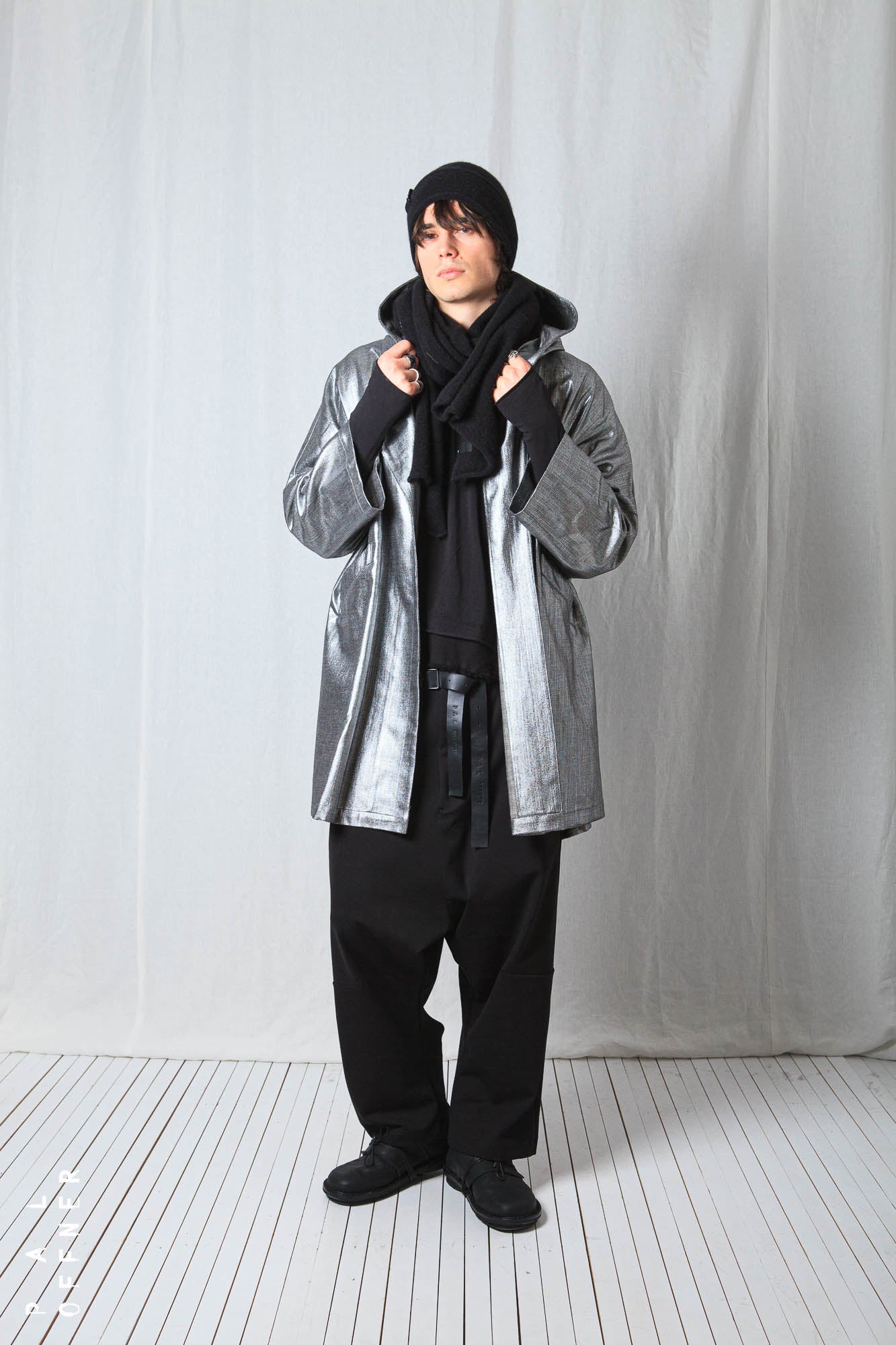 Oversize Coat_Metallic Denim