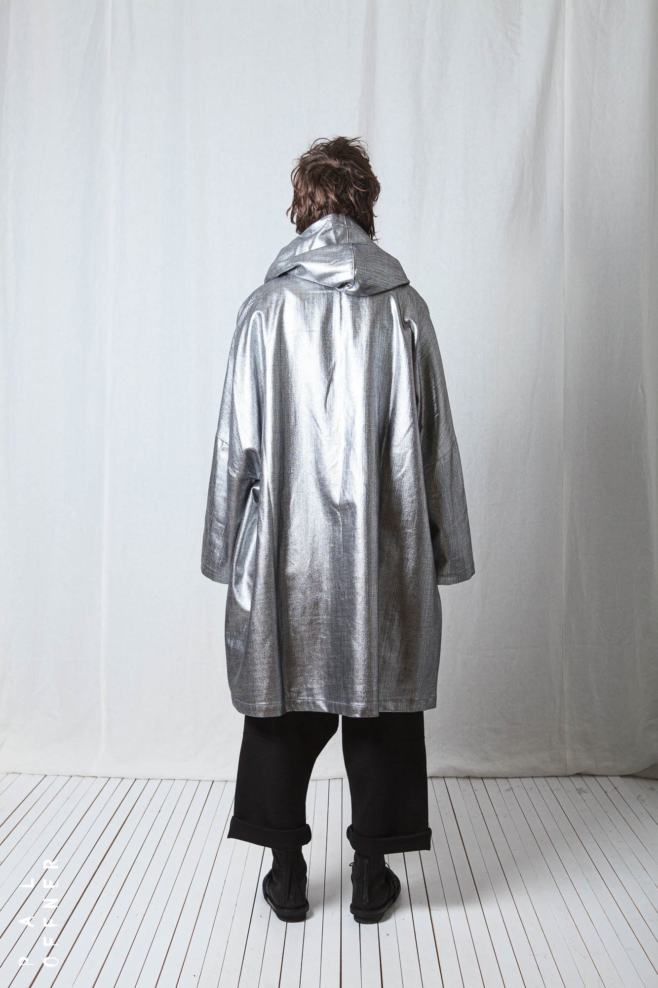 Oversize Coat_Metallic Denim