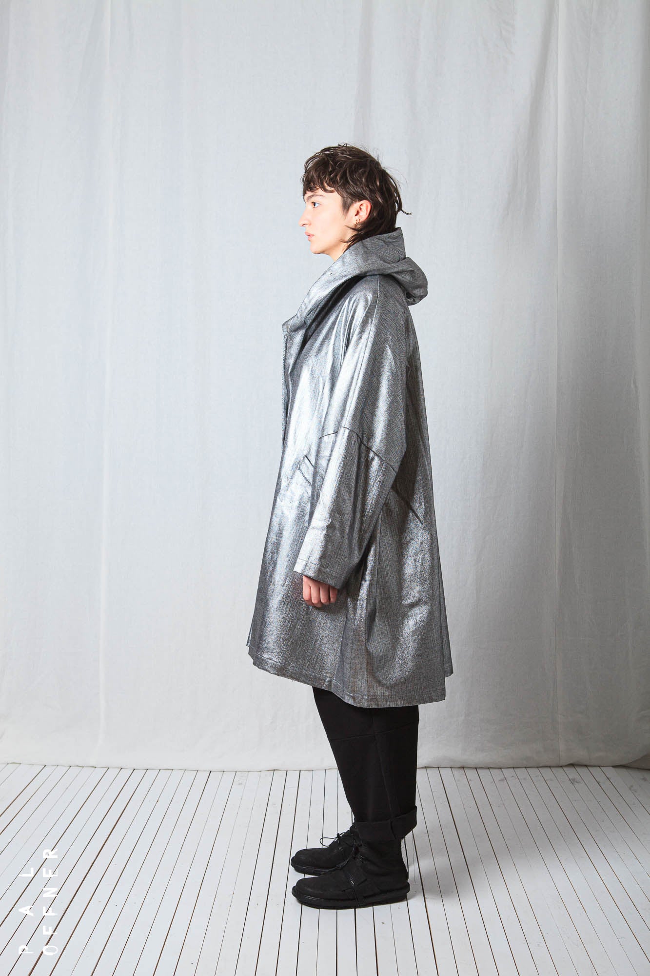 Oversize Coat_Metallic Denim