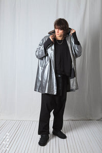 Oversize Coat_Metallic Denim