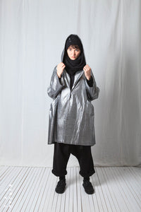 Oversize Coat_Metallic Denim