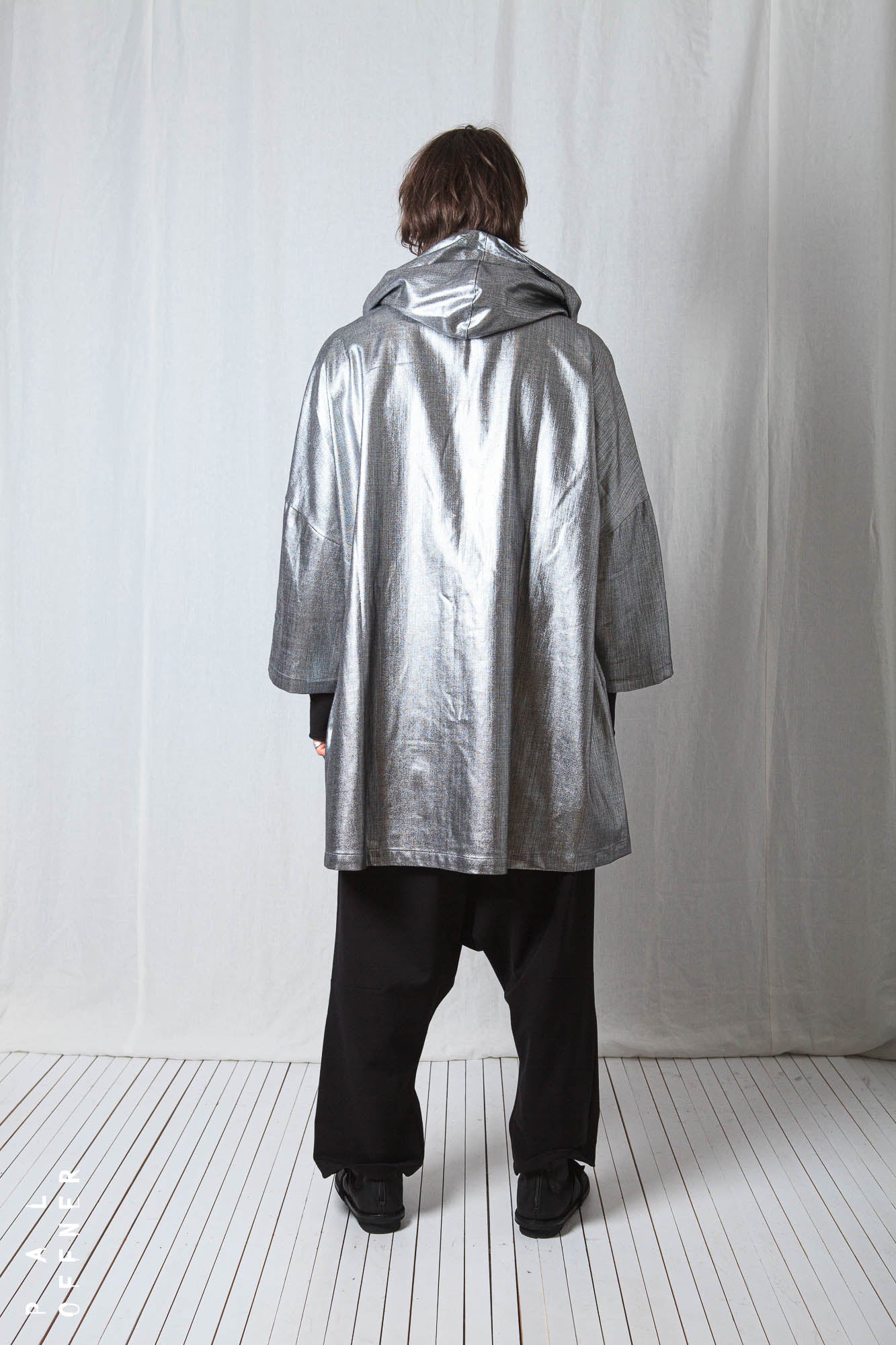 Oversize Coat_Metallic Denim