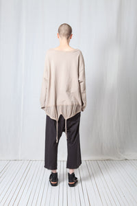 Oversize Pullover_Cotton Sweat + Mesh