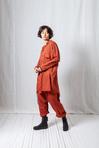 Patched Oversize Shirt_Sheer Cotton Voile