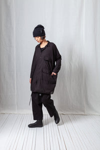 Patched Oversize Shirt_Sheer Cotton Voile