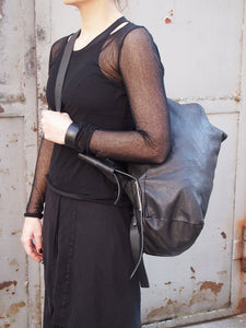 Pouch Backpack Zipped_Leather