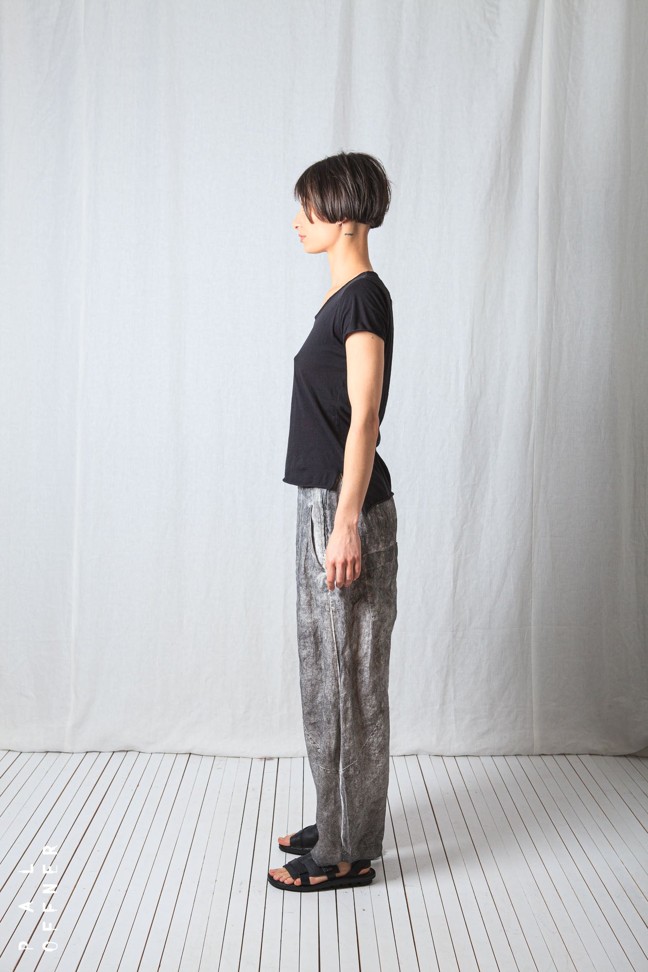 Pull On Egg Shape Trousers_Linen