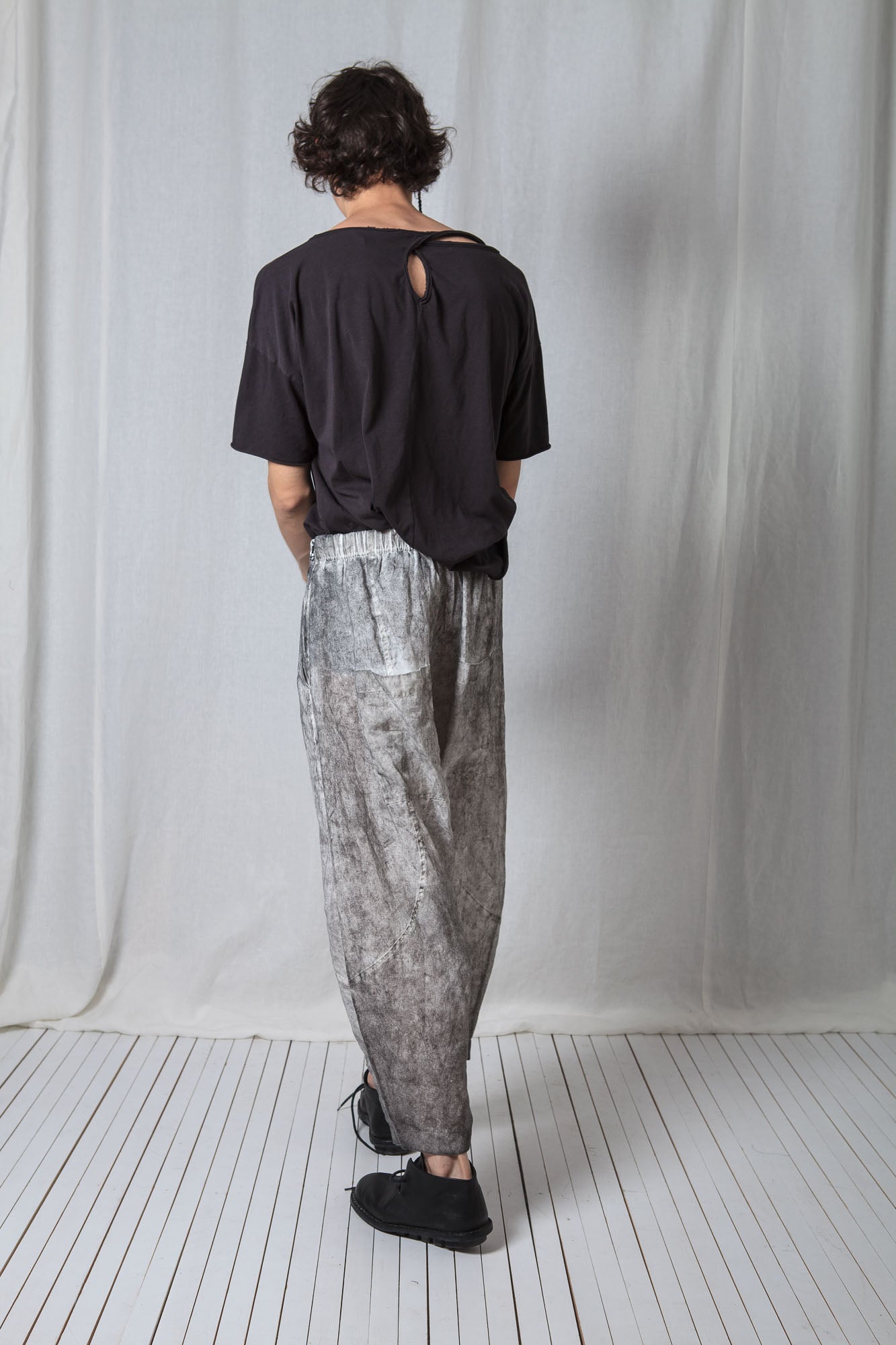 Pull On Egg Shape Trousers_Linen