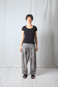 Pull On Egg Shape Trousers_Linen