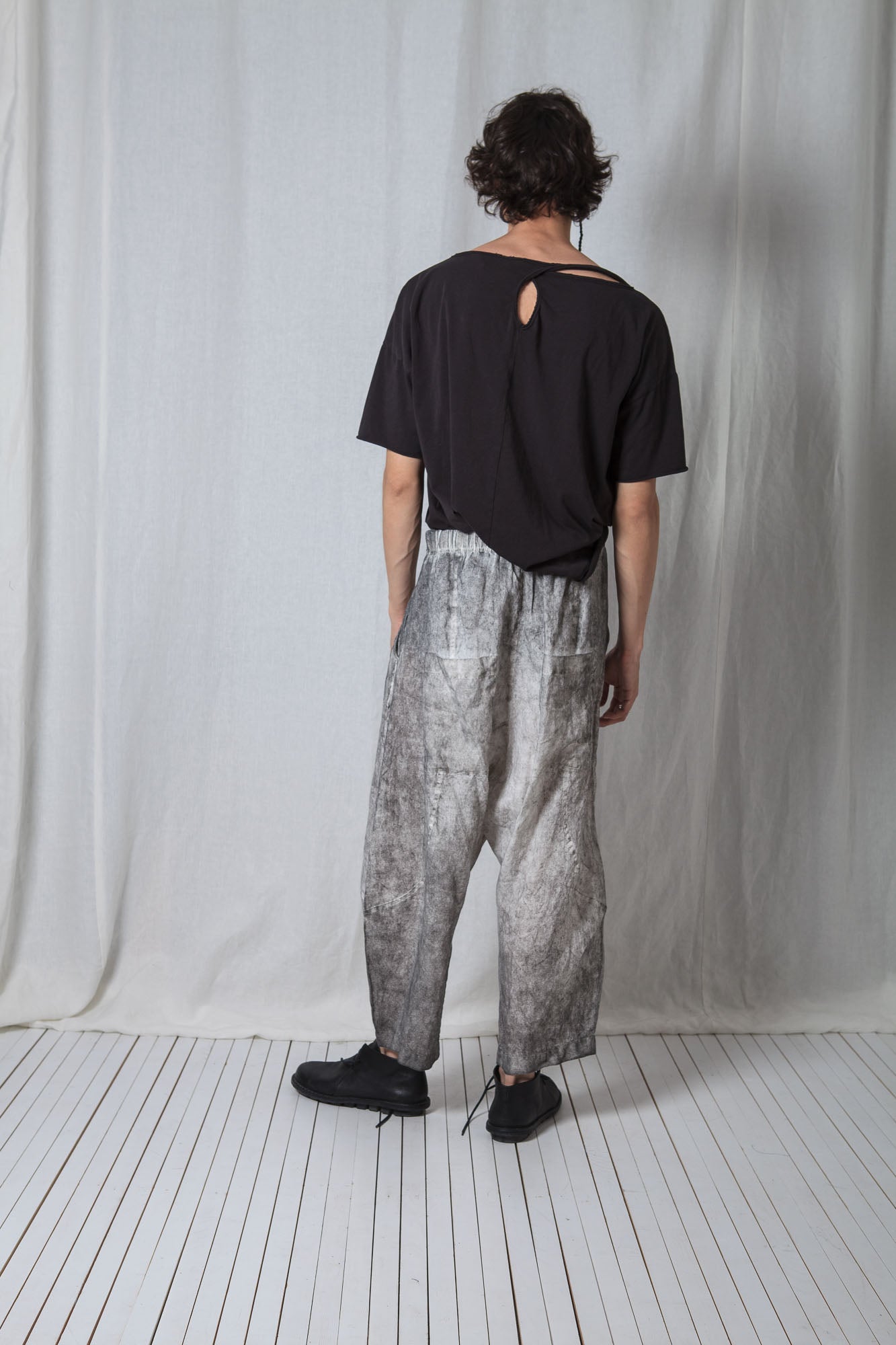 Pull On Egg Shape Trousers_Linen