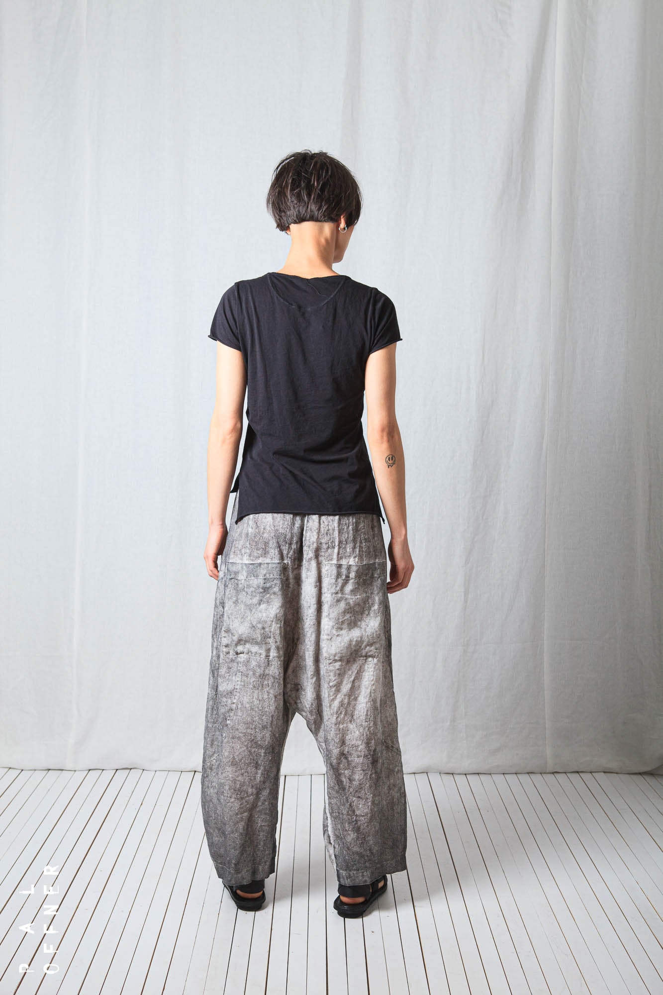 Pull On Egg Shape Trousers_Linen