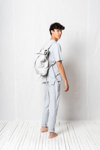 Roll Top Backpack_Leather