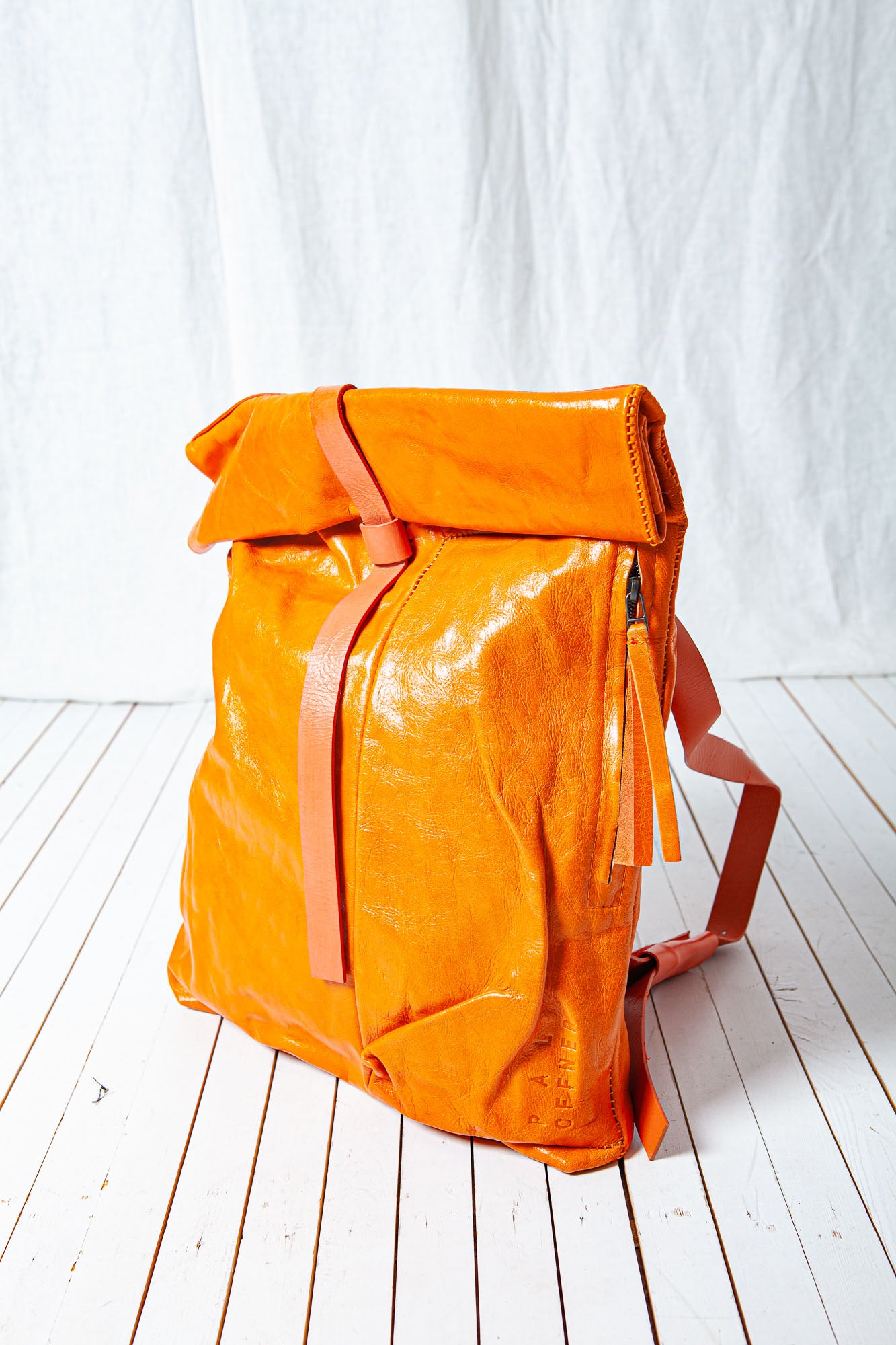 Roll Top Backpack_Leather