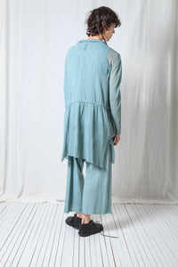 Sheer Draped Coat_Organic Cotton Mesh (GOTS)