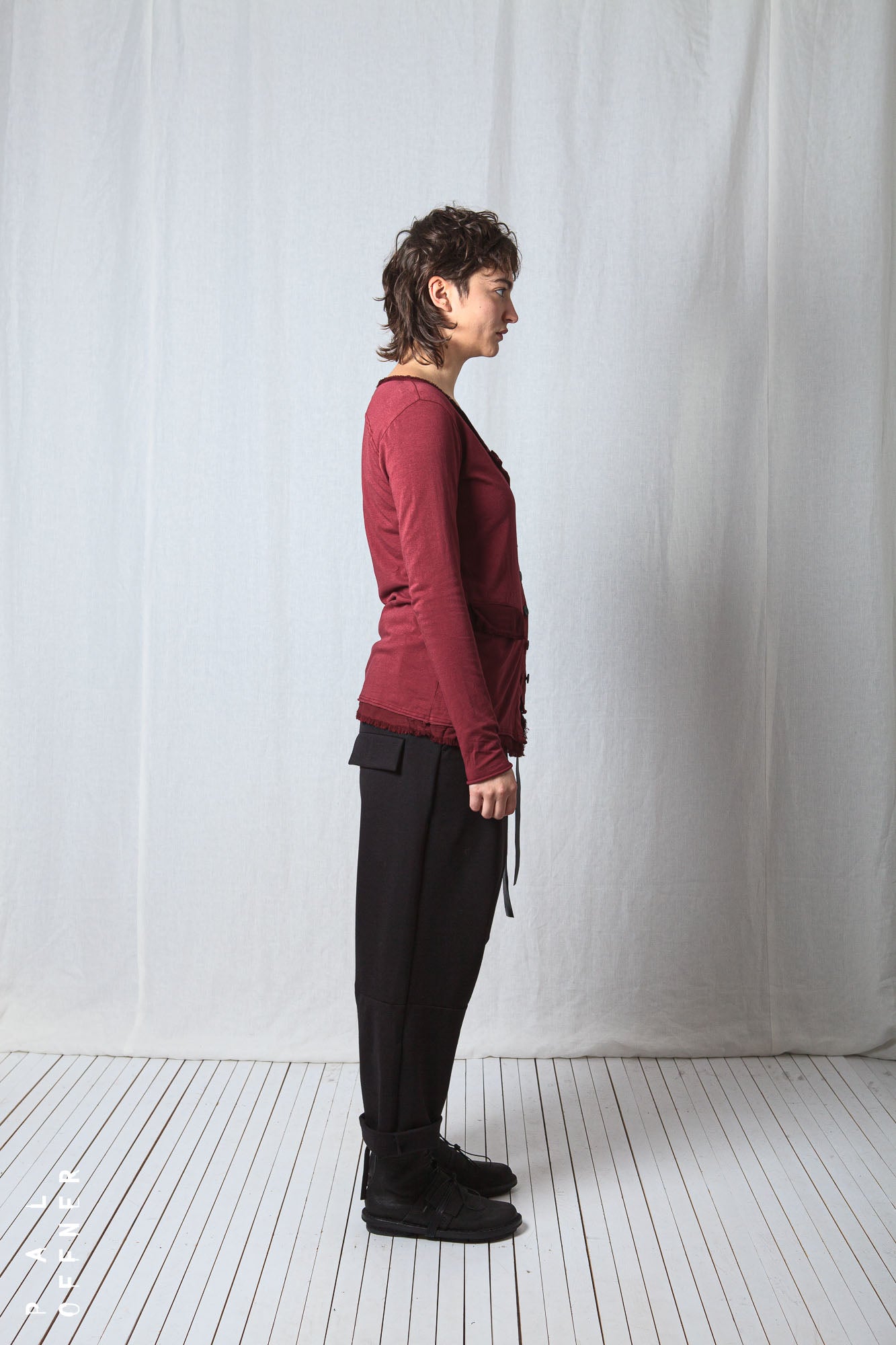 Short Cardigan_Cotton Jersey + Georgette